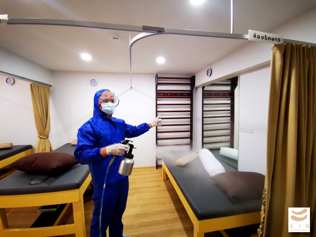 ทำความสะอาดฉีดพ่น covid-19