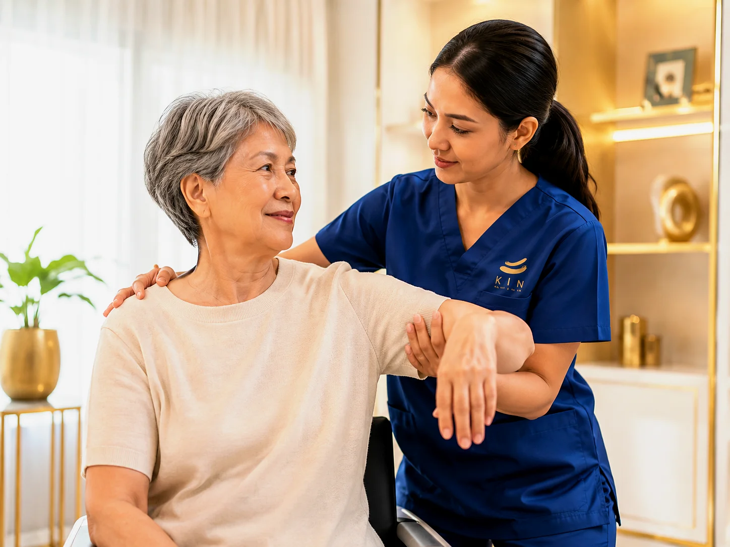 A KIN physical therapist correctly assesses and manages a stroke patient&rsquo;s shoulder