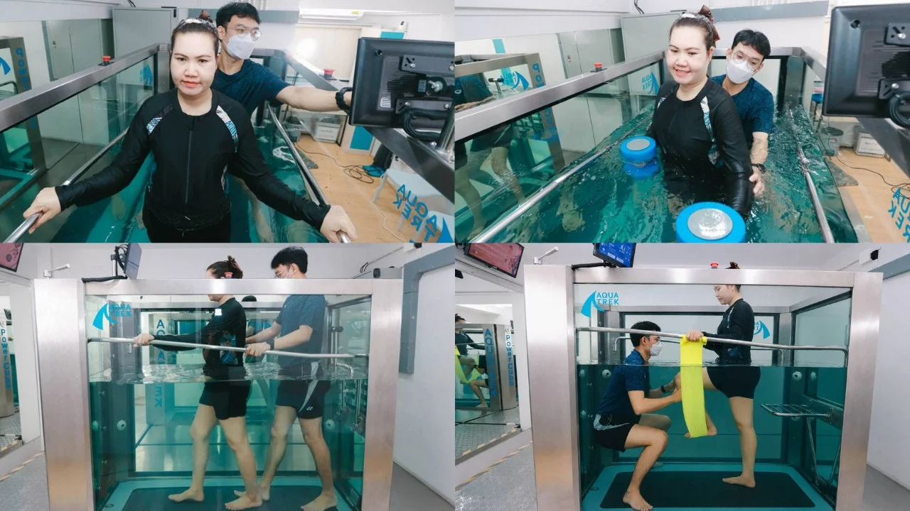 ลู่วิ่งใต้น้ำ Aquatic Treadmill KIN สาขาลาดพร้าว 71 ฟื้นฟูผู้ป่วย Stroke ช่วง Golden Period